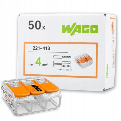 Wago quick connector 0.2-4 mm² / 1, 50 pcs.