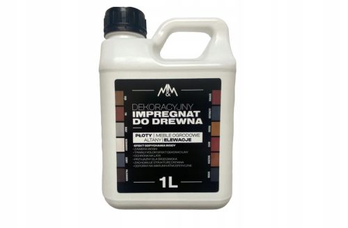 Wood paint 1L impregnate with waxes, 12 colors