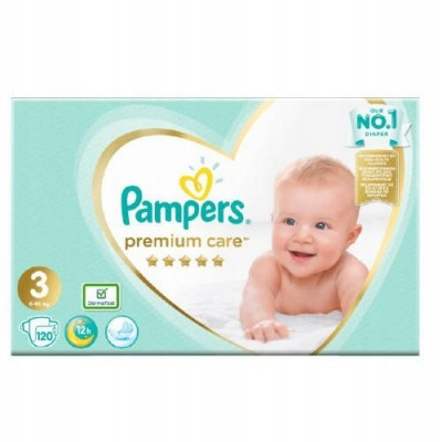  Pampers Premium Care Diapers Size 3 120 pcs.