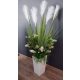 Artificial Flowers and Fruits Artificial Pampas Grass 120 cm Decoration white light green Flowerpot Selection