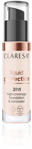  CLARESA LIQUID PERFECTION FOUNDATION CONCEALER 2IN1 101 30 ml