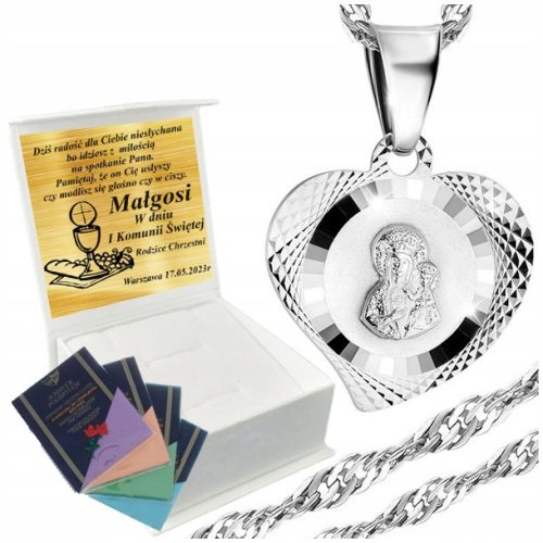  Silver Chain with Medal 925 Communion Baptism