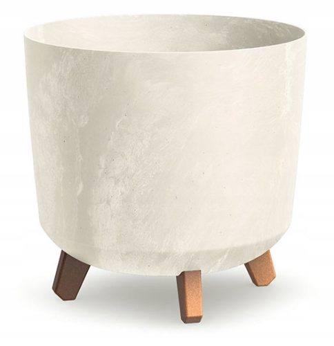  Prosperplast Gracia Tubus concrete effect flowerpot 29.8x28.5 cm cream