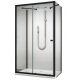 ETRA series shower cubicle with sliding doors 100 x 80 cm