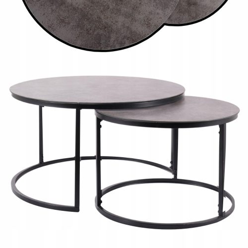  Signal ATLANTA table, round, 80 x 80 x 45 cm, shades of grey