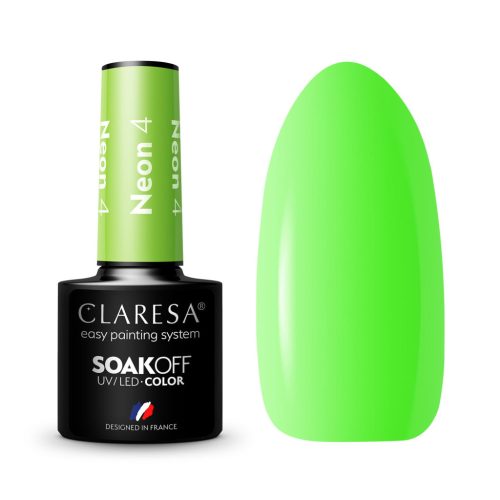  CLARESA HYBRID NAIL POLISH NEON GREEN no.4