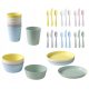  IKEA KALAS CUTLERY SET CUP BOWL PLATE 36 PIECES