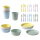  IKEA KALAS CUTLERY SET CUP BOWL PLATE 36 PIECES