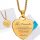  Gold Necklace Pendant HEART Chain For Daughter from Parents Engraving BOX