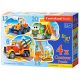  PUZZLE X 4 - CONSTRUCTION VEHICLES CASTOR, CASTORLAND