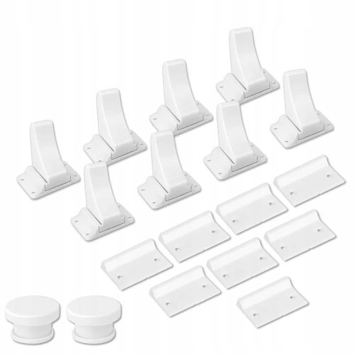  Locx cabinet locks, white, 8 pieces