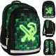  Starpak Multi-Compartment School Backpack, Black, Green Shades