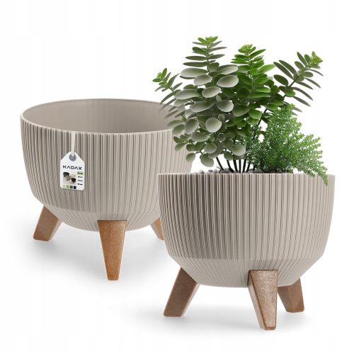  Kadax Flowerpot Roma Jumper Bowl, Plastic, 24 x 19.5 cm, Taupe