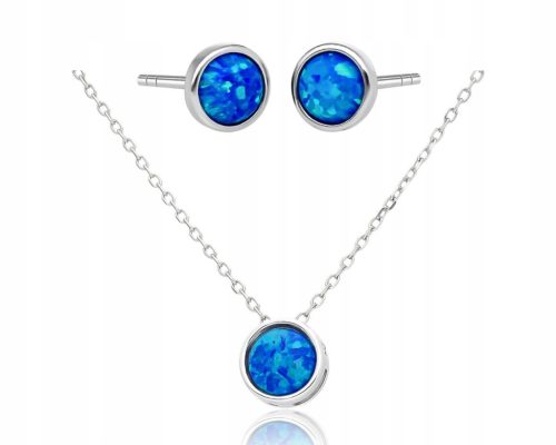  Opal jewelry set necklace earrings p925