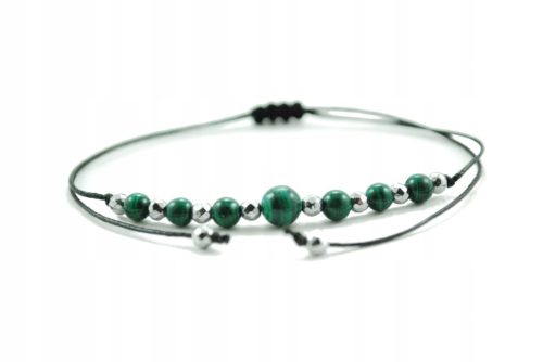  Bracelet Magic Glitters malachite + hematite protection and courage