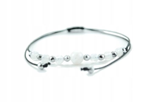  Bracelet Magic Glitters moonstone + hematite love courage