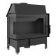 Zibi BS Luftkamin grilles, links, 11 kW, black