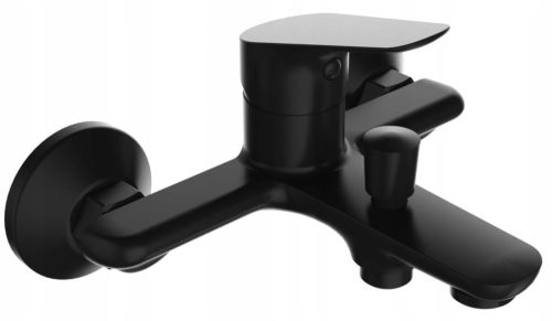 Reihe Top wall-mounted bathtub faucet, black