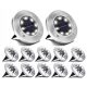  Cherry embedded solar lamp, silver, 13 cm, 12 pcs.