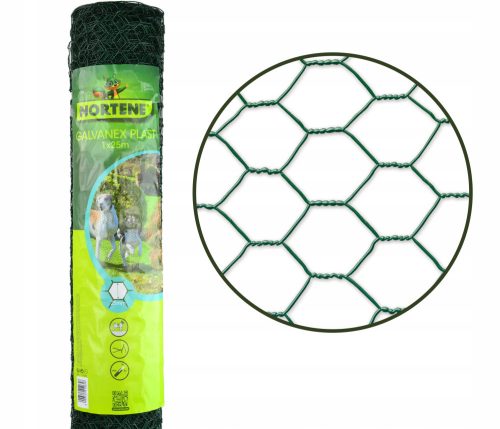 Shade net for fence - Nortene Galvanex 25 mm 1 x 25 m metal mesh green