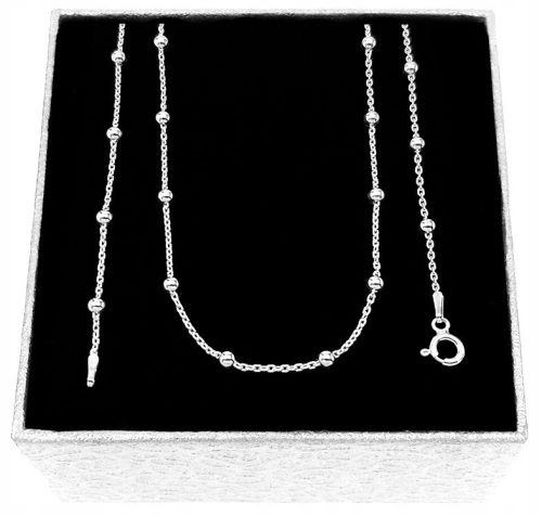  WOMEN'S SILVER CHAIN 40cm BALLS GIFT MADE OF 925 SILVER