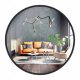  Gold and chrome wall mirror, metal frame, 530 x 530 mm