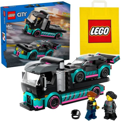  LEGO City 60406 Truck with racing car + VP Papiertüte LEGO 6315792 mittel