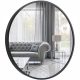  Gold and chrome wall mirror, metal frame, 800 x 800 mm