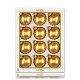  6 cm/12 pieces gold-lacquered glass Christmas tree balls