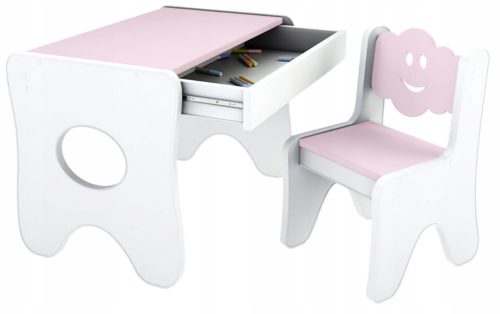  Table and chair set for children with drawer in modern style