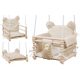 Garden, terrace and balcony swings Swing for children 3in1 Robust beige teddy bear made of wood