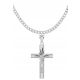  Silver Set Chain + Cross 50cm 5.3mm