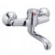 Wall-mounted washbasin faucet made of Duro-Chrome