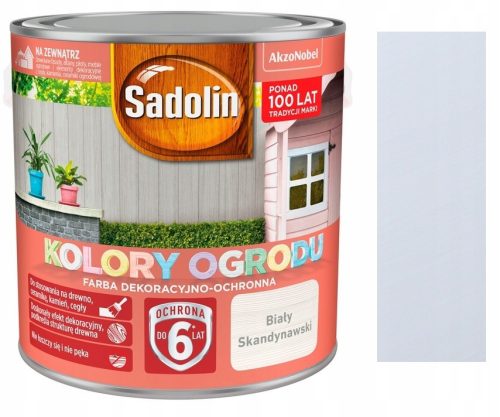  Acrylic paint for brick, for wood Sadolin 2.5 l, Scandinavian white matt