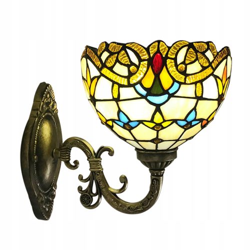 Garden Wall Lamps, Outdoor Elegant Vintage Tiffany Stained Glass Wall Lamps