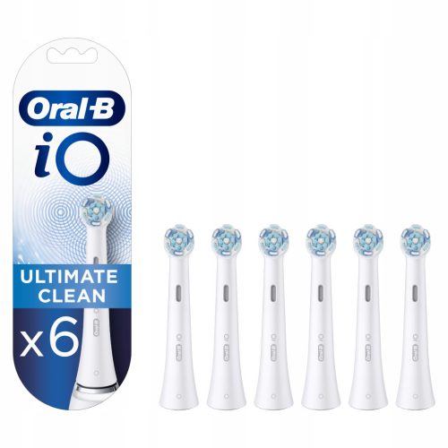  Oral-B iO Ultimate Clean Black Electric Toothbrush Heads, 6-Pack