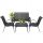 A set of garden and patio furniture Jumi Metal FIESTA garden furniture set, black, 4 pieces.