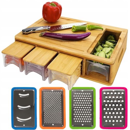 Cutting boards Cutting board with graters and containers Ruhhy 9-pcs.