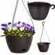  Deco4Home Flowerpot 25 cm x 25 x 16 cm Diameter 25 cm Plastic in the colors Brown and Beige