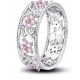  MD solid ring flowers stones 18 | S925