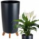  Deco4Home Flowerpot 24 cm x 24 x 45 cm Diameter 24 cm Plastic Anthracite