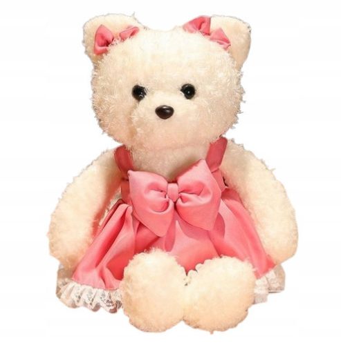  Plush, soft teddy bear in dress, 34 cm, colors