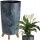  Deco4Home Flowerpot 24 cm x 24 x 45 cm Diameter 24 cm Plastic Anthracite, Grey and Silver Tones