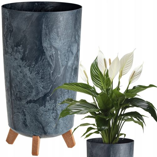  Deco4Home Flowerpot 24 cm x 24 x 45 cm Diameter 24 cm Plastic Anthracite, Grey and Silver Tones