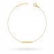  GOLD BRACELET 333 PLATE AND ZIRCONIA + ENGRAVING