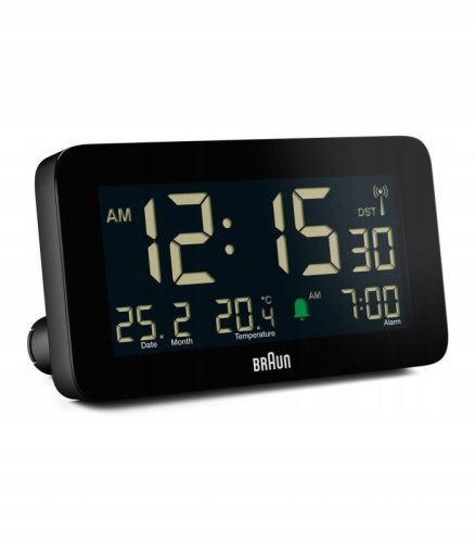 Clock for home Braun alarm clock, black, 13.5 cm