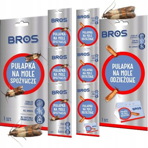  4× Bros moth trap 1 pc. + 4× Bros clothes moth pheromone trap 0.1 kg