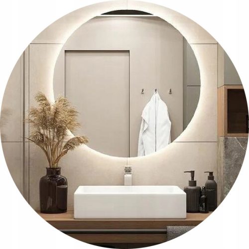 Bathroom mirror OK STYL wall mirror, circle, 700 x 700 mm