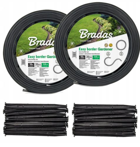 Edgings for the garden - Bradas plastic garden edging 2000 cm x 4 cm