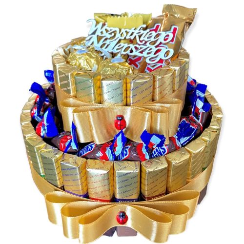 Cool, funny gadgets Merci cake set, basket, gift box for birthday